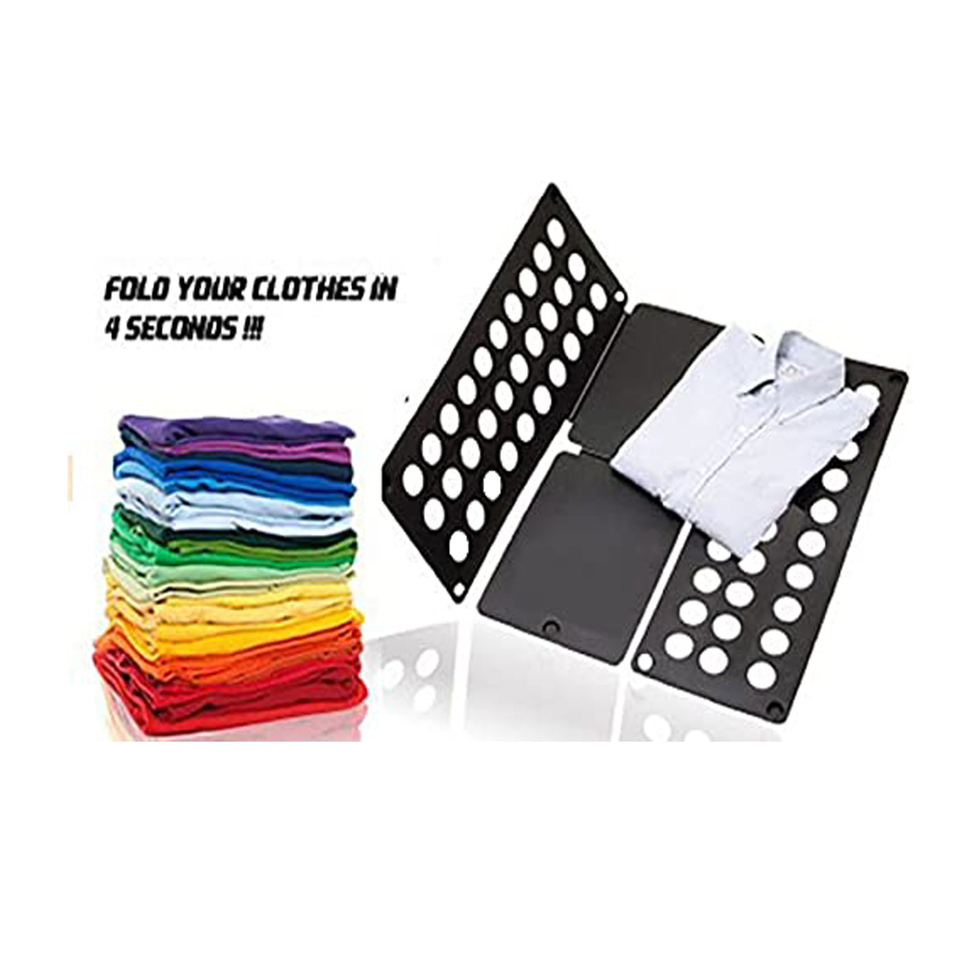 Shirt Folding Board Fast Laundry Fold and Flip Adjustable Clothes Folder (Color As Per Availability)