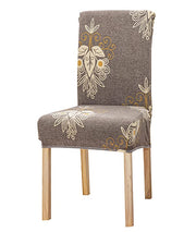 Printed Chair Cover - Beige Brocade