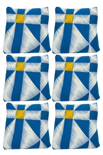 Polyester Cushion Cover - Greek Blue