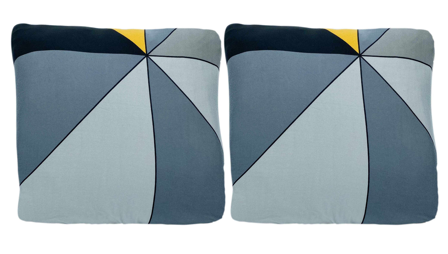 Polyester Cushion Cover - Grey/Orange Prism