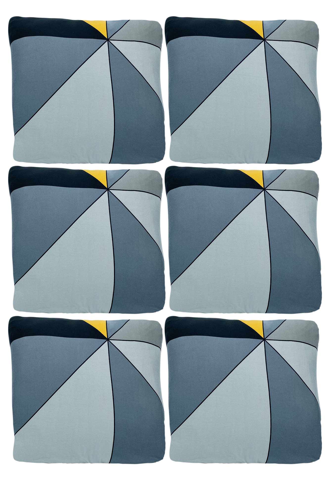 Polyester Cushion Cover - Grey/Orange Prism