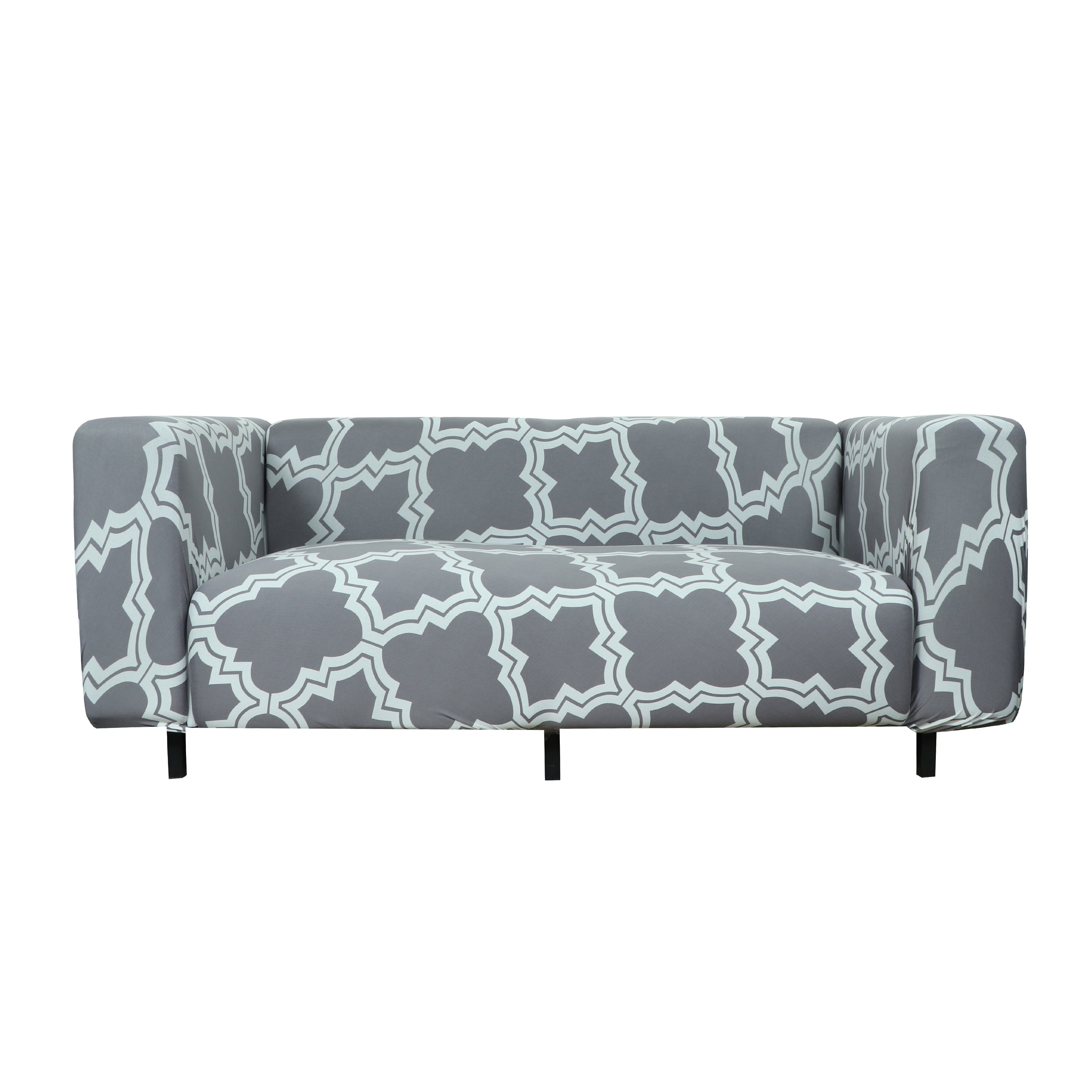 Printed Sofa Cover - Grey Diamond