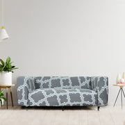 Printed Sofa Cover - Grey Diamond