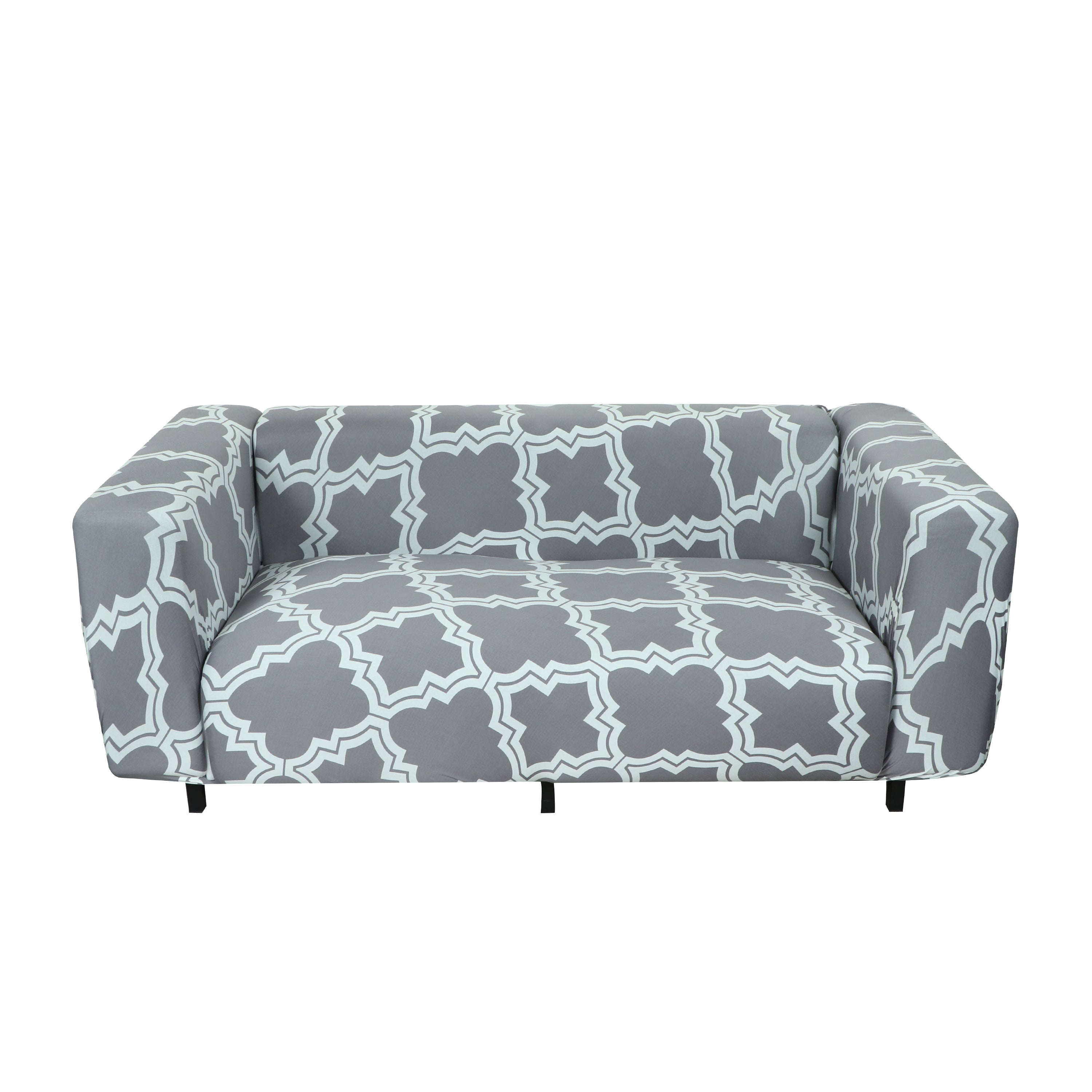 Printed Sofa Cover - Grey Diamond
