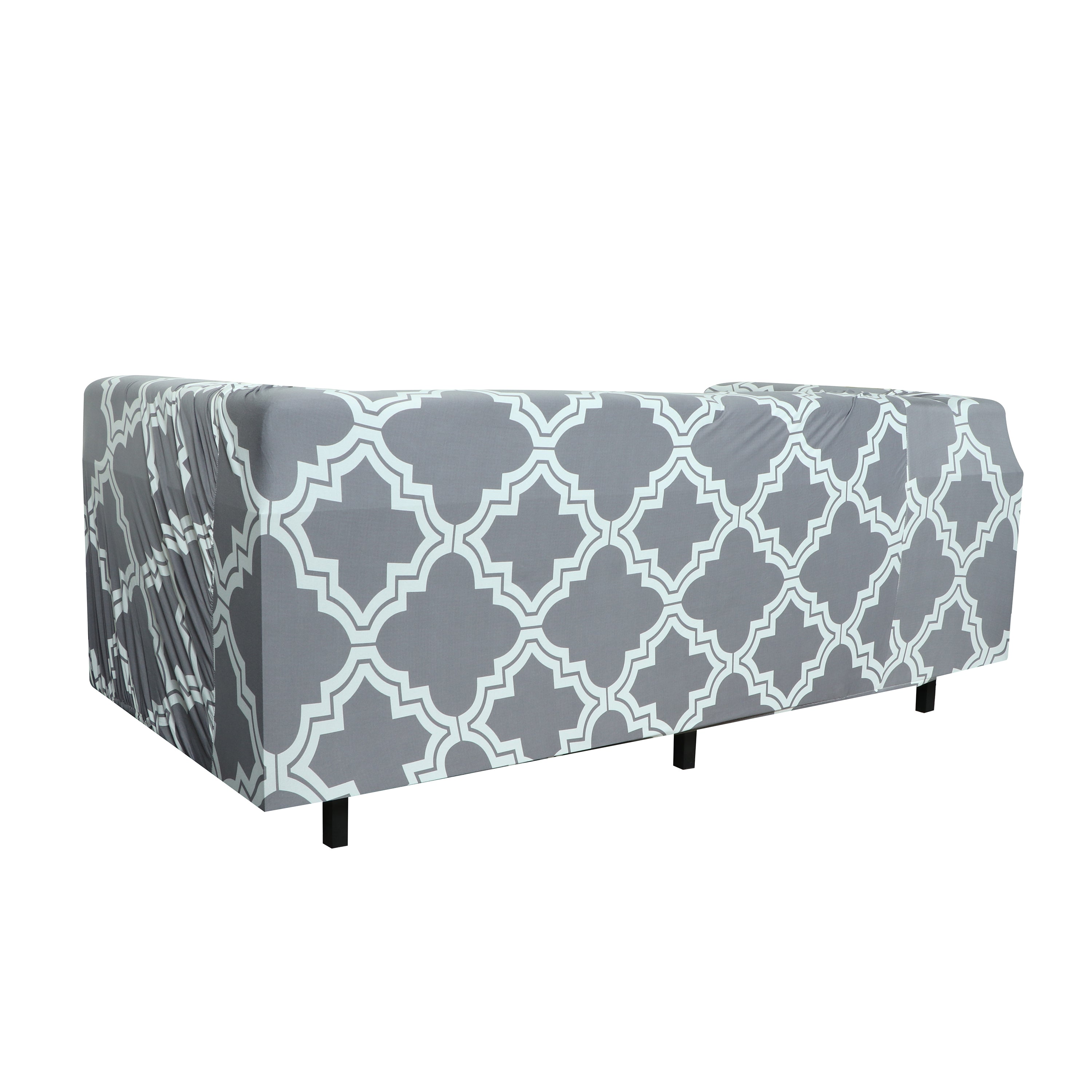Printed Sofa Cover - Grey Diamond