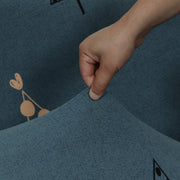Printed Sofa Cover - Grey Pine
