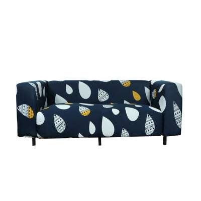 Printed Sofa Cover - Dark Blue Drop
