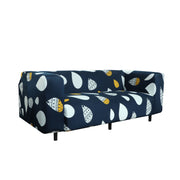 Printed Sofa Cover - Dark Blue Drop