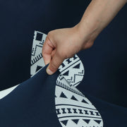 Printed Sofa Cover - Dark Blue Drop