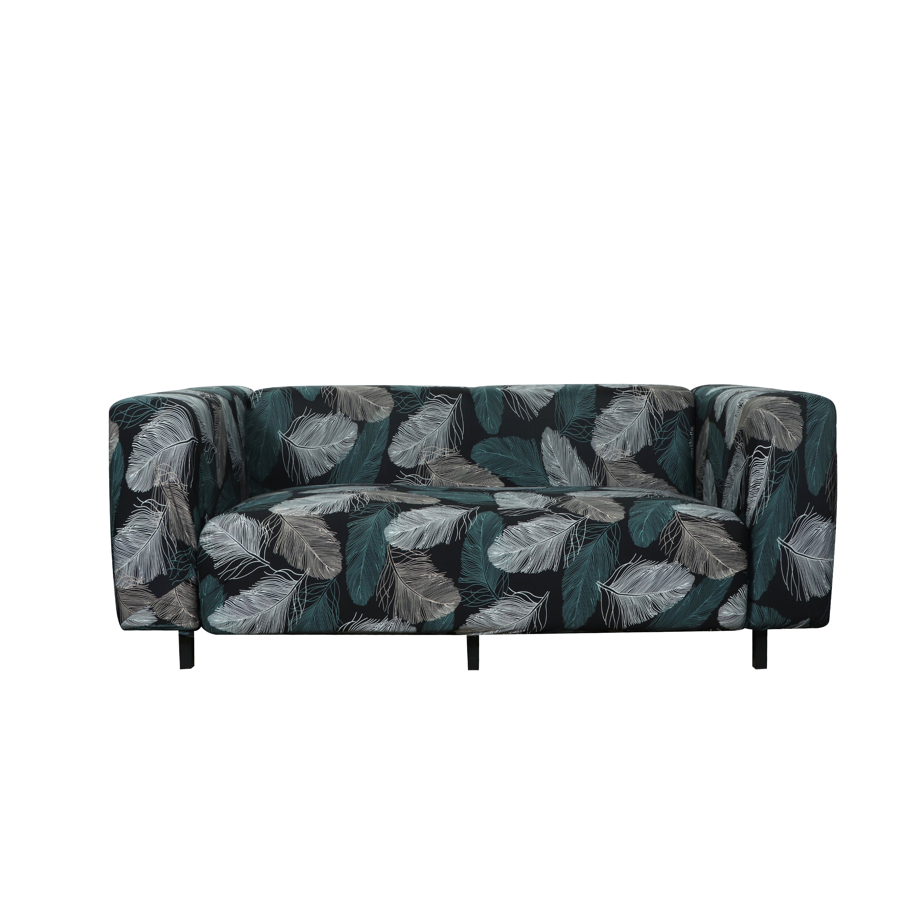 Printed Sofa Cover - Green Fern