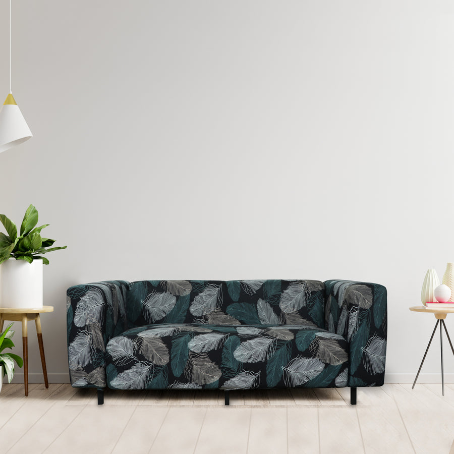 Printed Sofa Cover - Green Fern