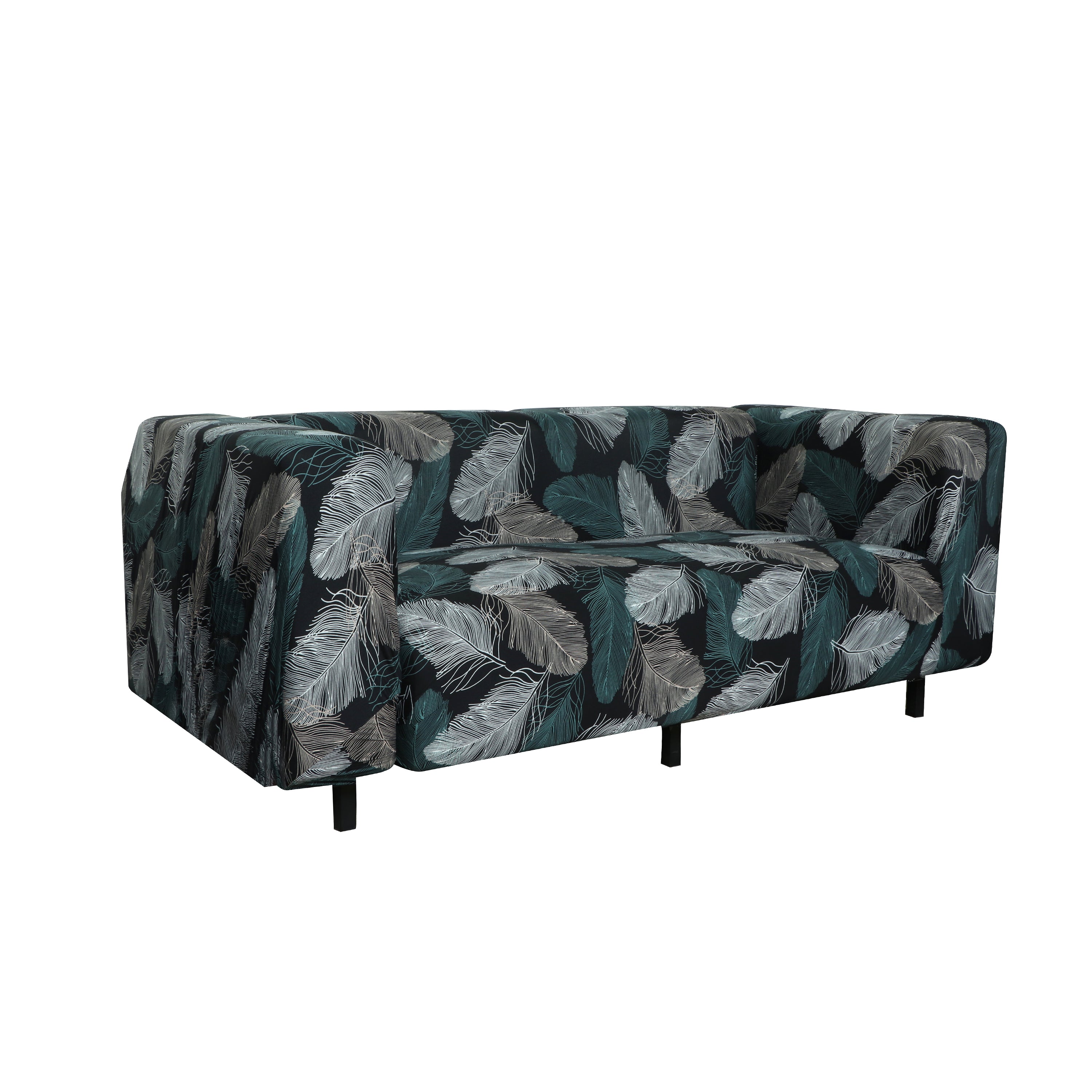 Printed Sofa Cover - Green Fern