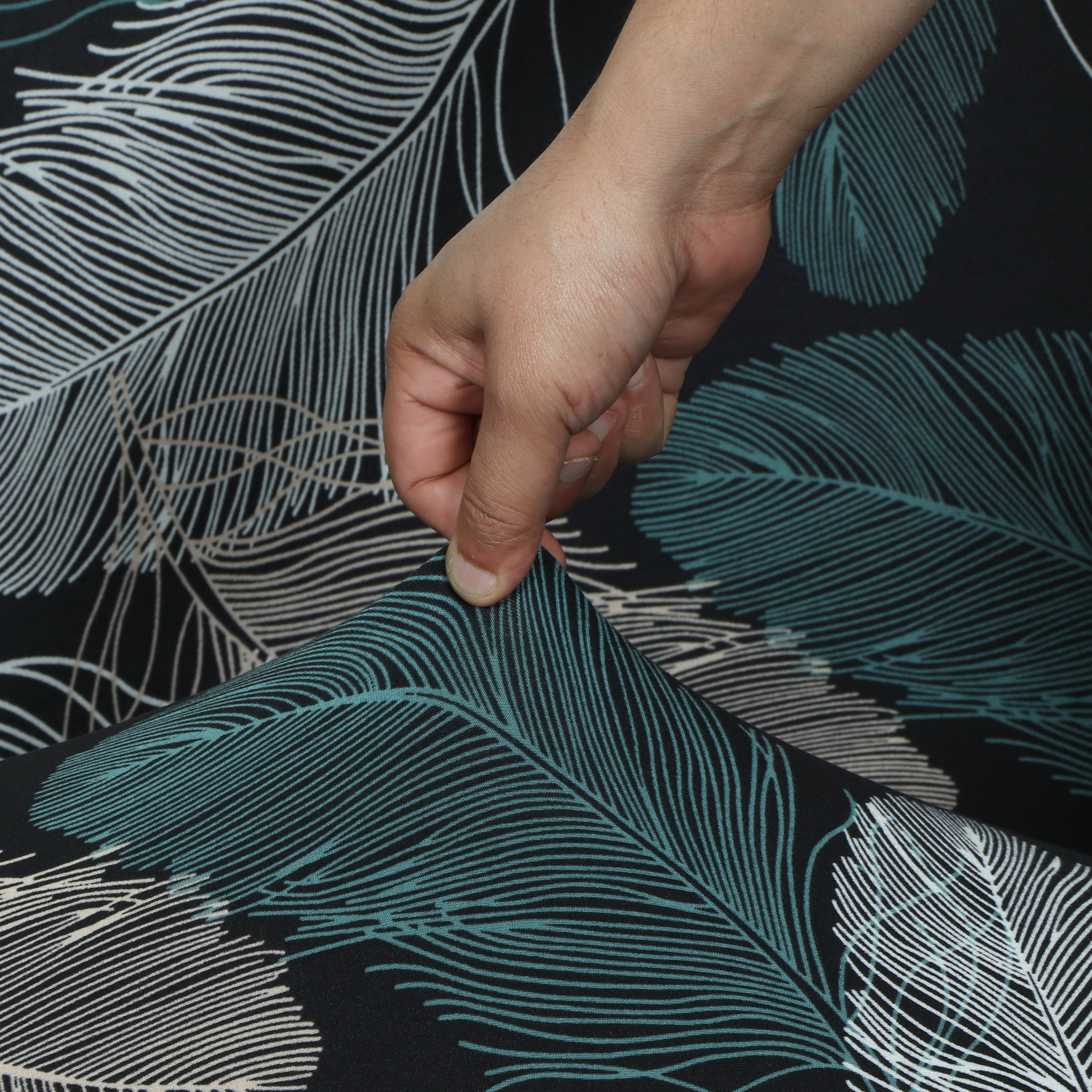 Printed Sofa Cover - Green Fern