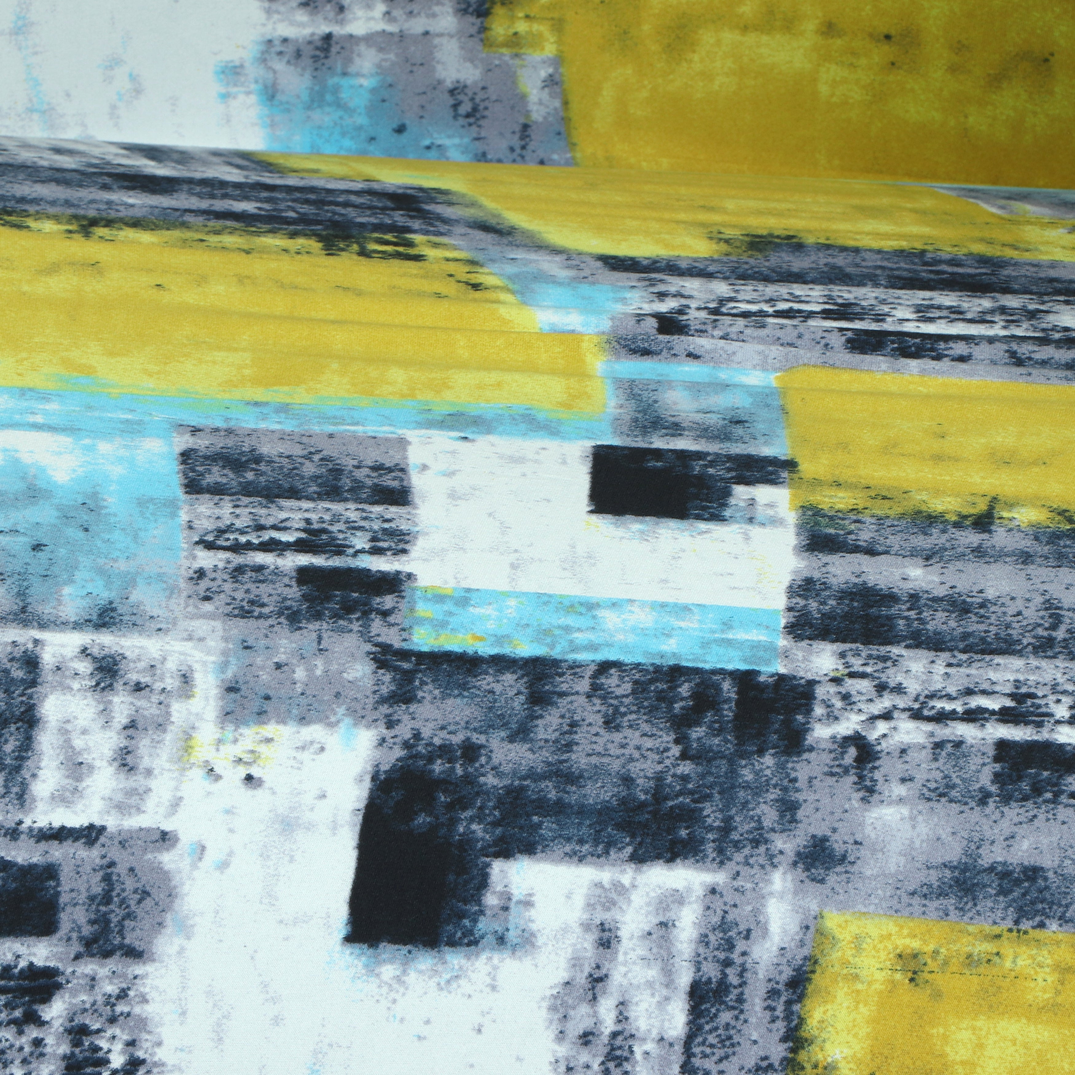 Printed Sofa Cover - Yellow Grey