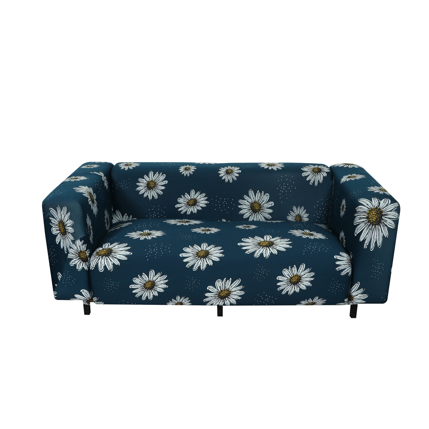 Printed Sofa Cover - Green Sunflower
