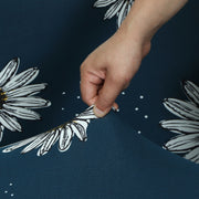 Printed Sofa Cover - Green Sunflower
