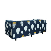Printed Sofa Cover - Dark Blue Drop