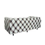 Printed Sofa Cover - Brown White Check