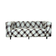 Printed Sofa Cover - Brown White Check