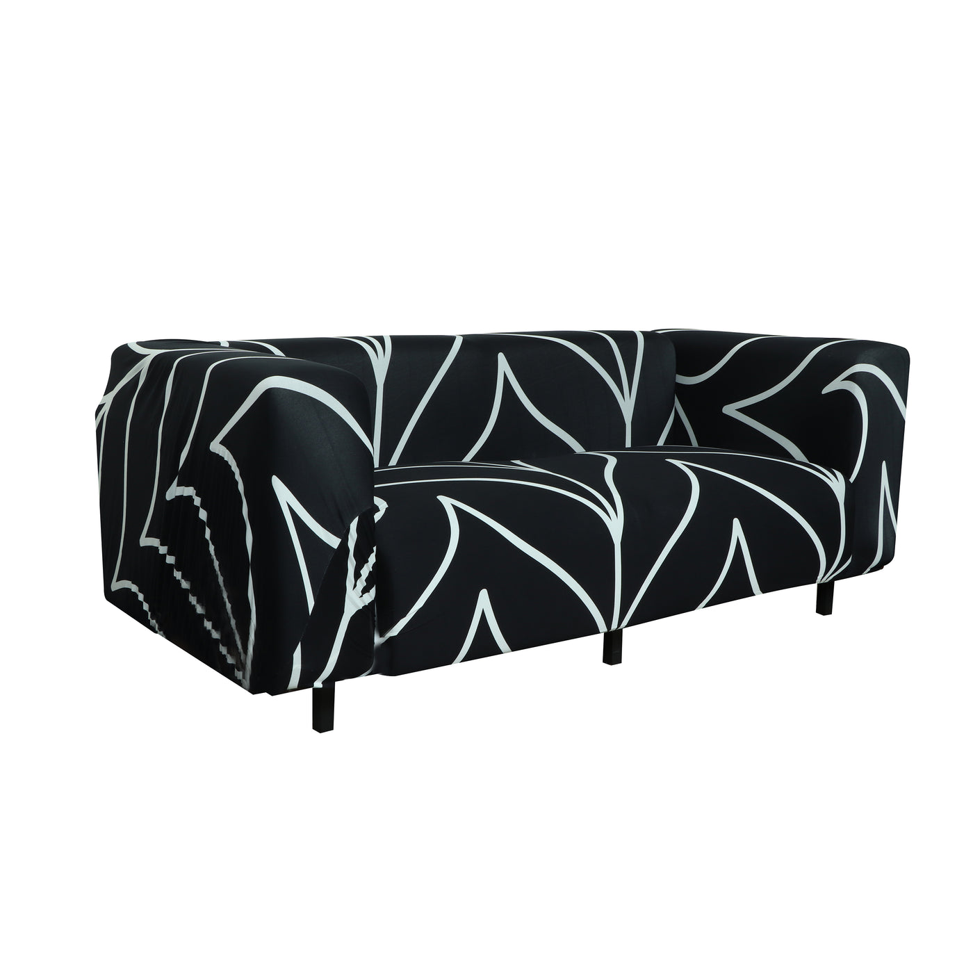 Printed Sofa Cover - Black Onyx