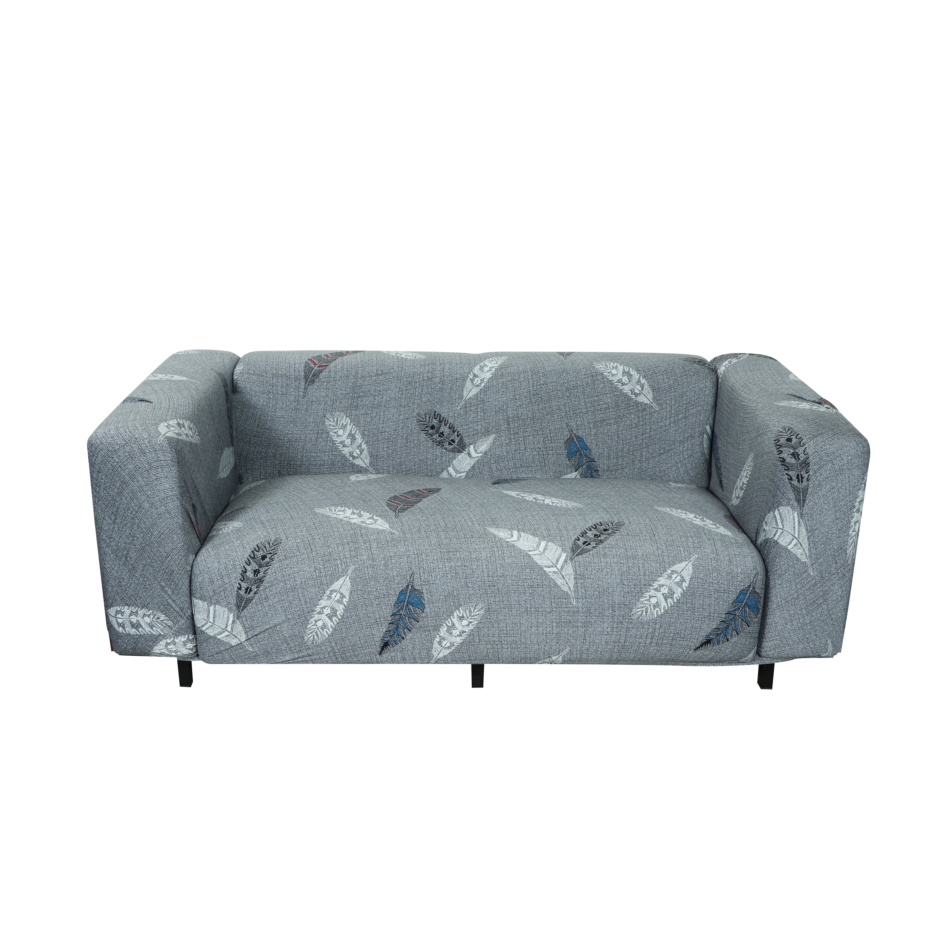 Printed Sofa Cover - Grey Fern