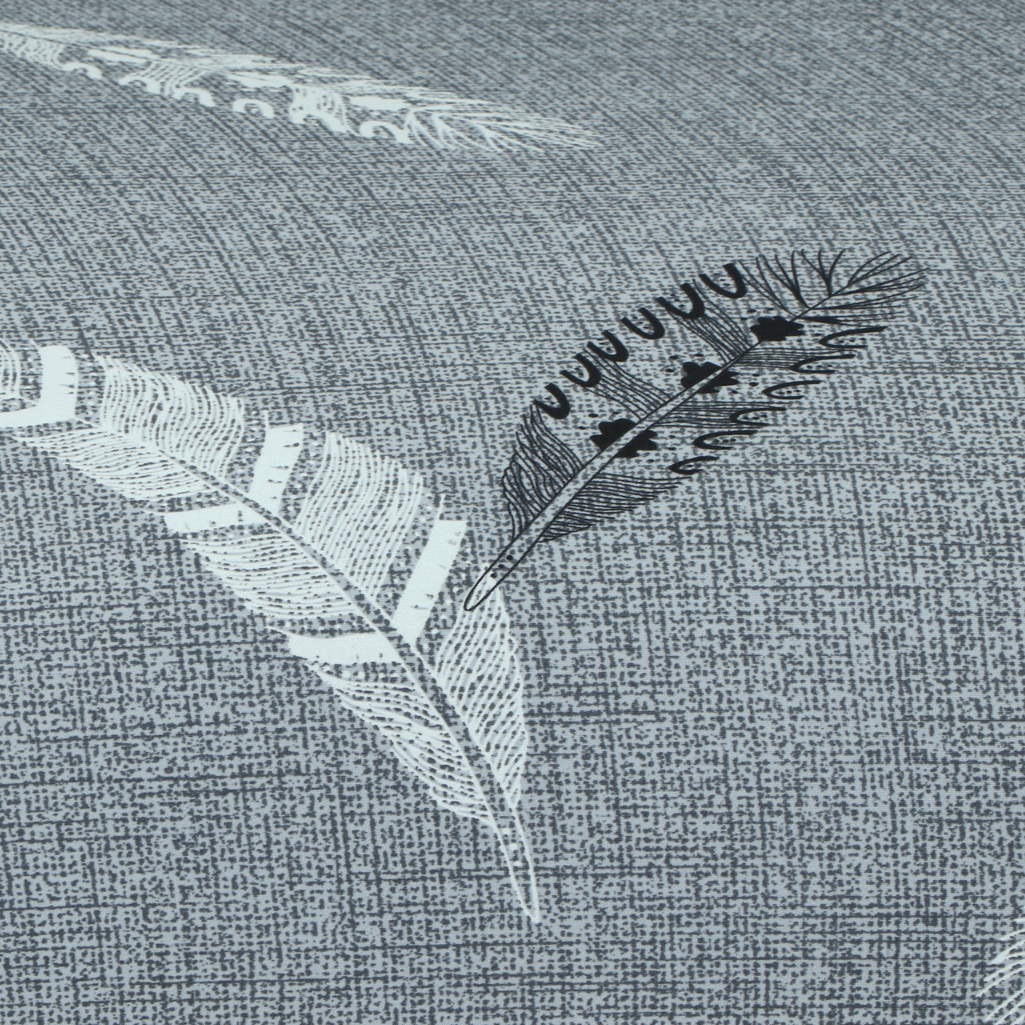 Printed Sofa Cover - Grey Fern