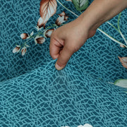 Printed Sofa Cover - Bottle Green Flower