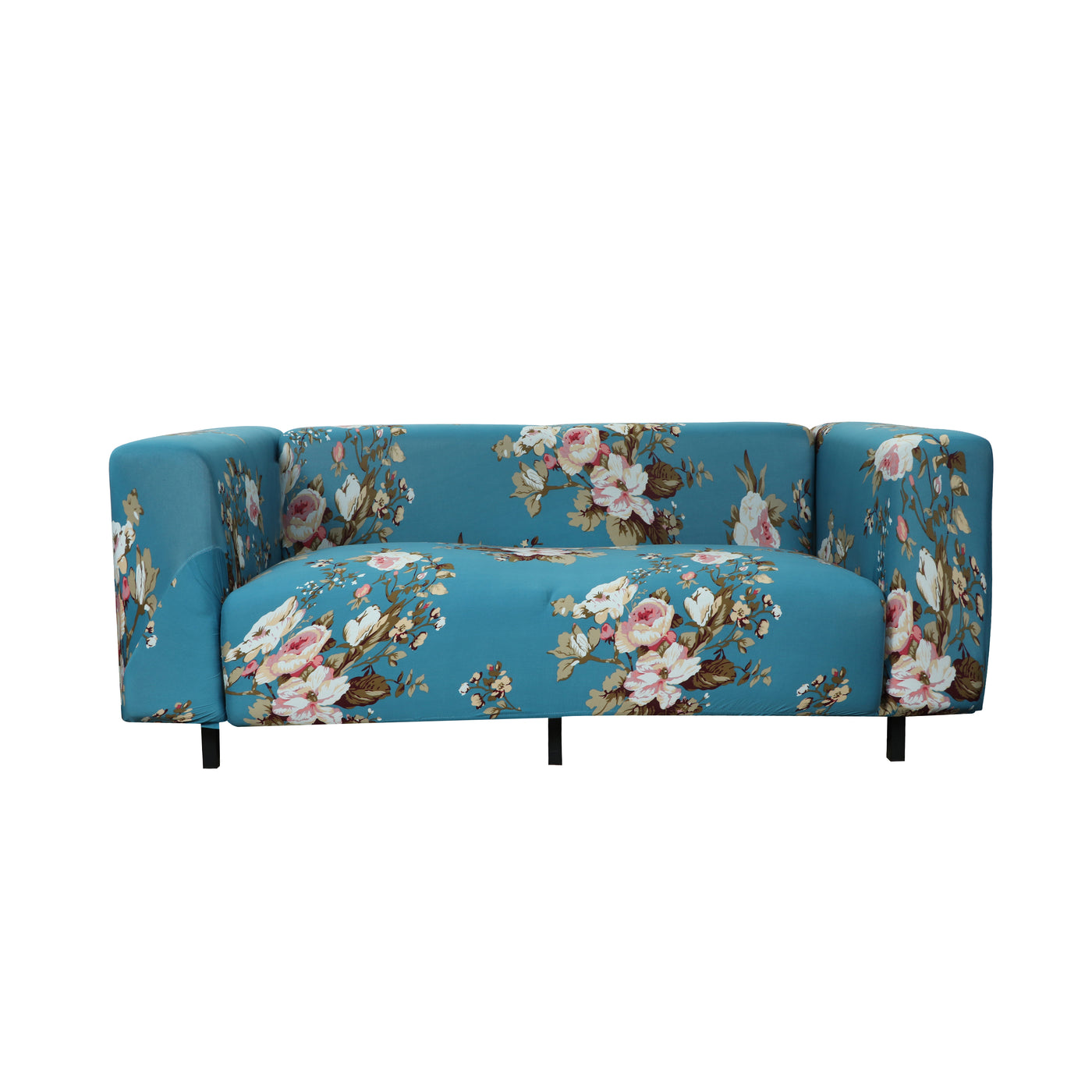 Printed Sofa Cover - Blue Flower