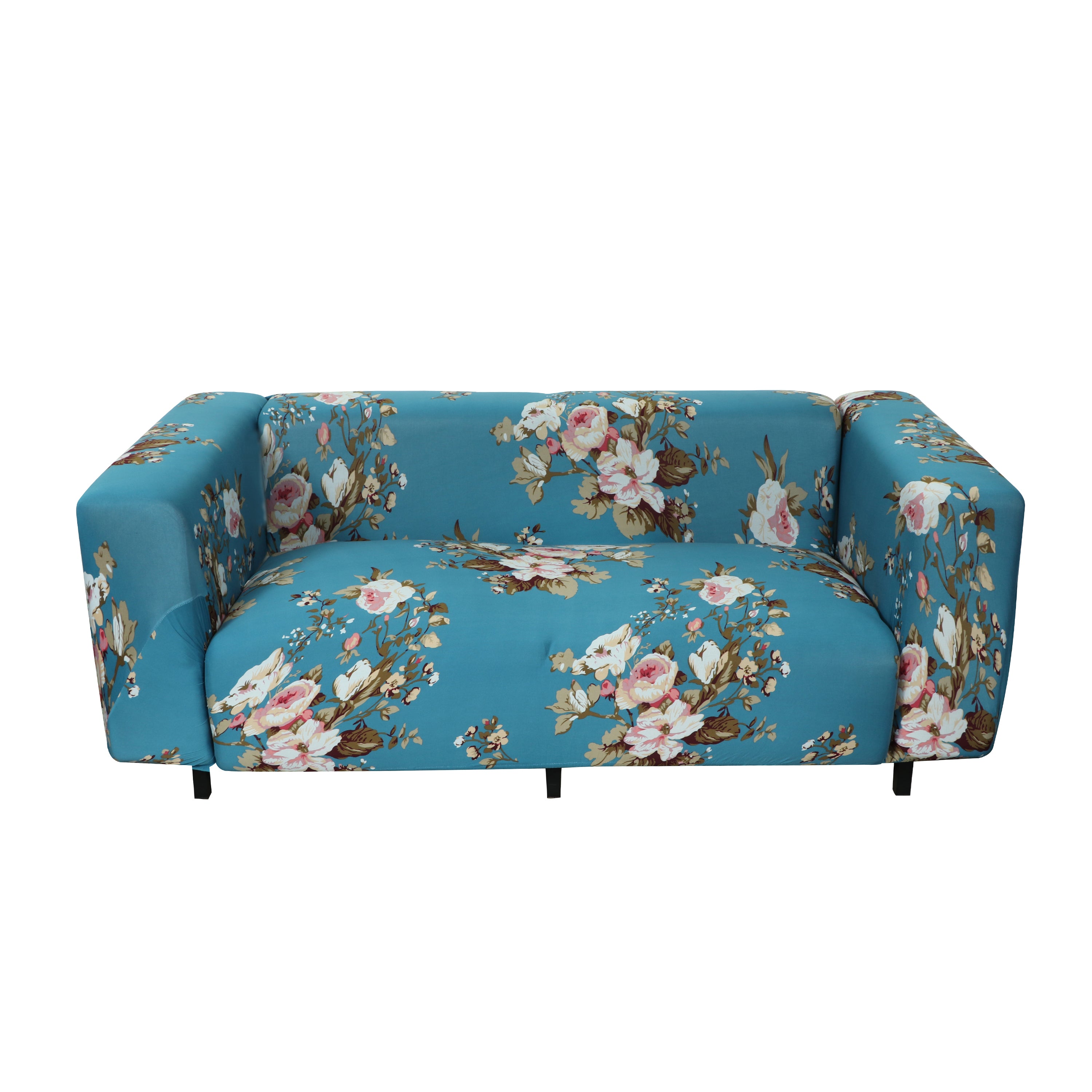 Printed Sofa Cover - Blue Flower