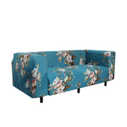 Printed Sofa Cover - Blue Flower