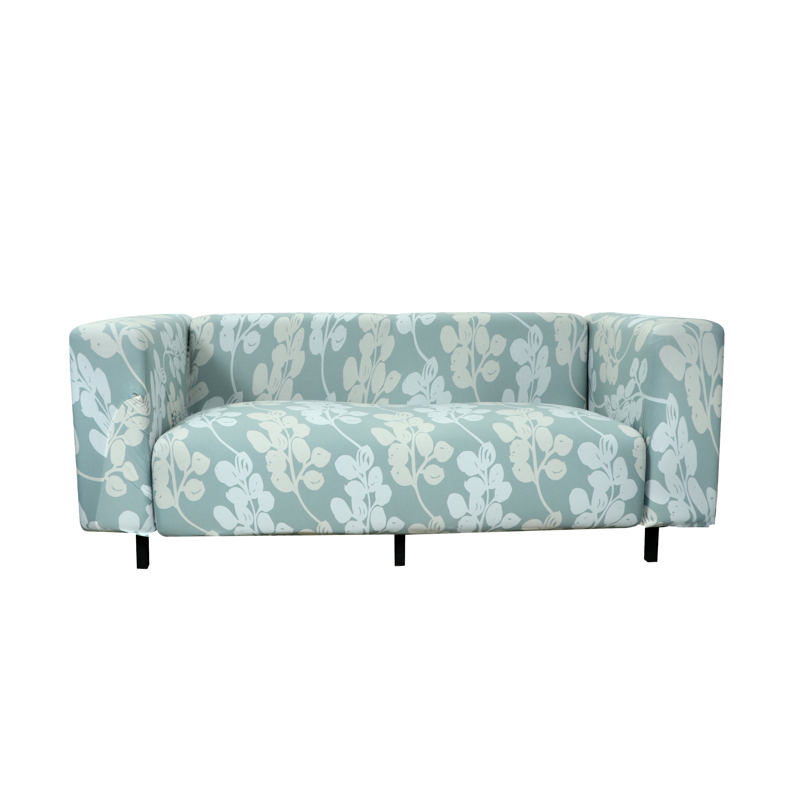 Printed Sofa Cover - Grey Flower
