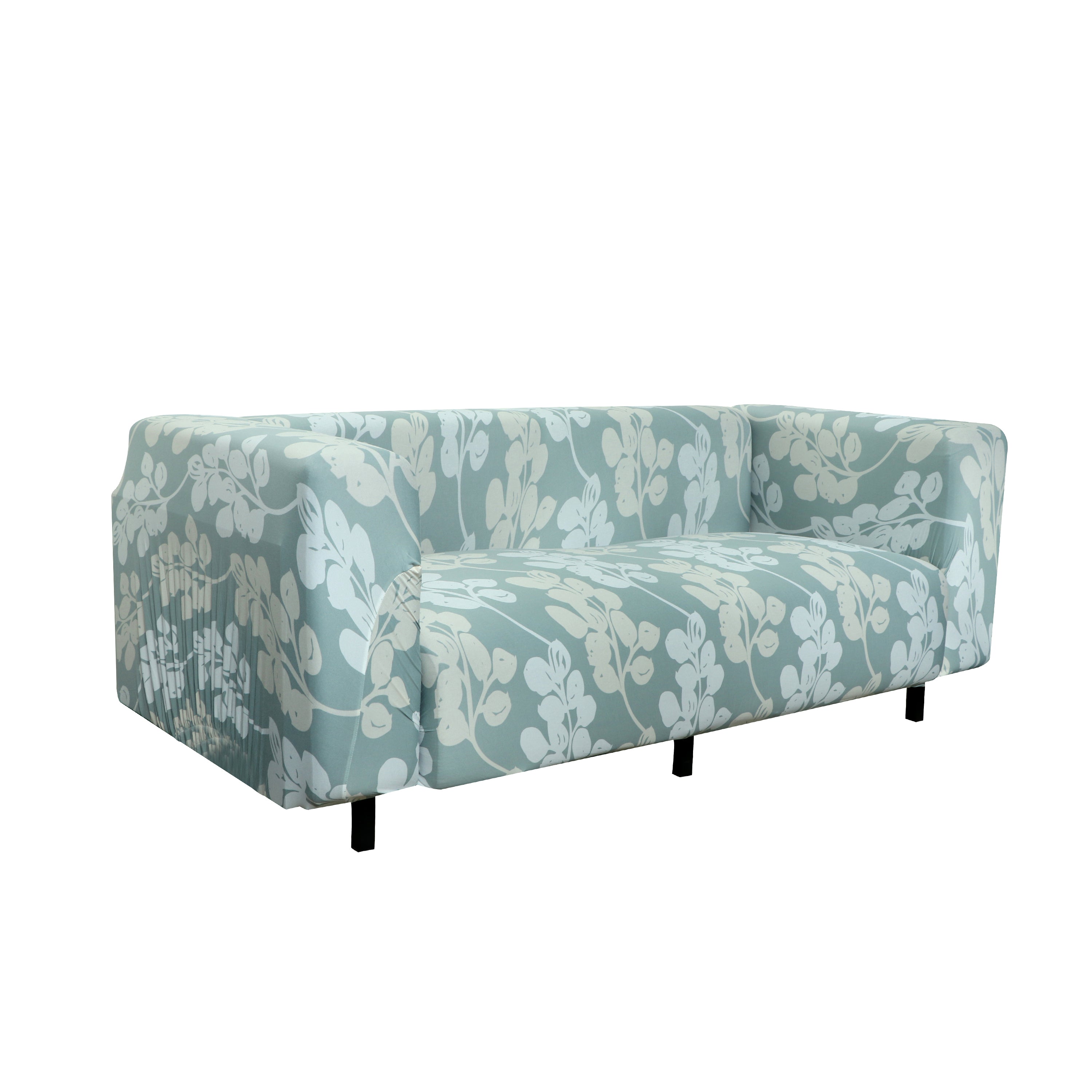 Printed Sofa Cover - Grey Flower