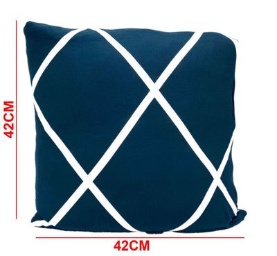 Printed Sofa Cover - Blue Diamond