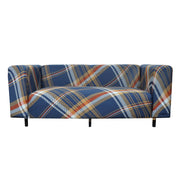 Printed Sofa Slipcover - Checks Blue