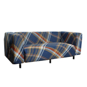 Printed Sofa Slipcover - Checks Blue