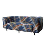 Printed Sofa Slipcover - Checks Blue