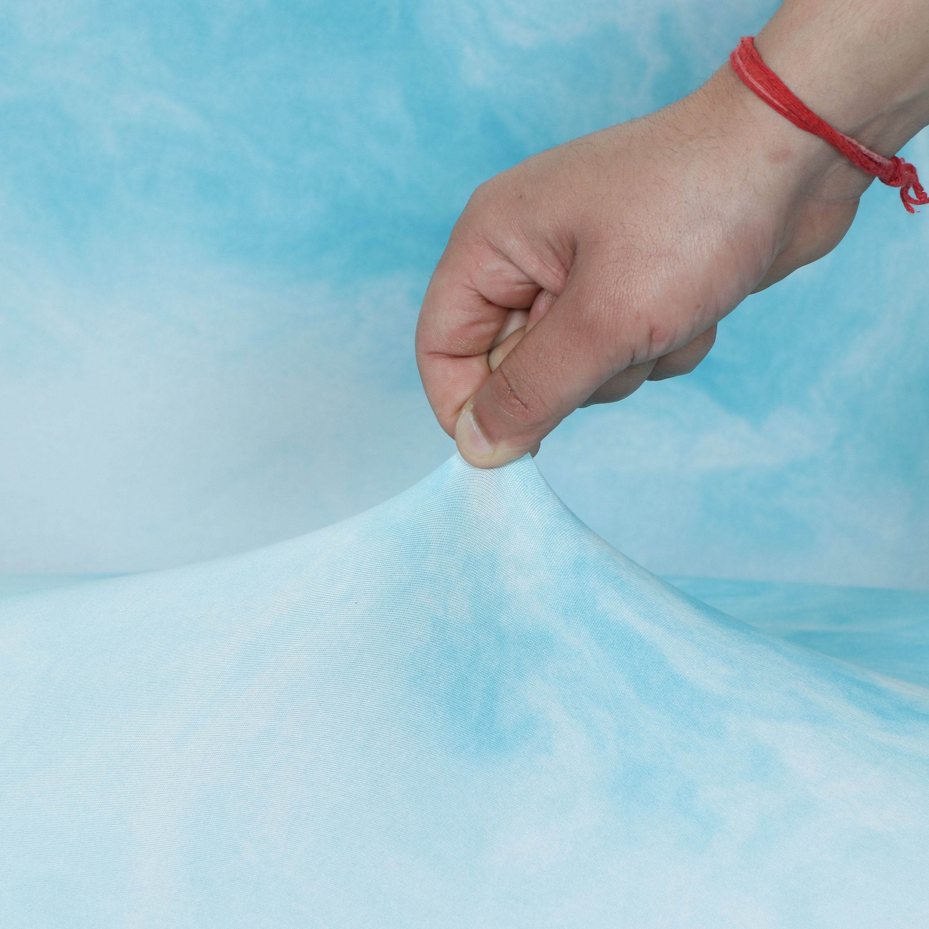 Printed Sofa Cover - Fog White Blue