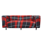 Printed Sofa Slipcover - Checks Red