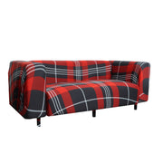 Printed Sofa Slipcover - Checks Red