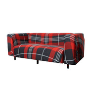 Printed Sofa Slipcover - Checks Red