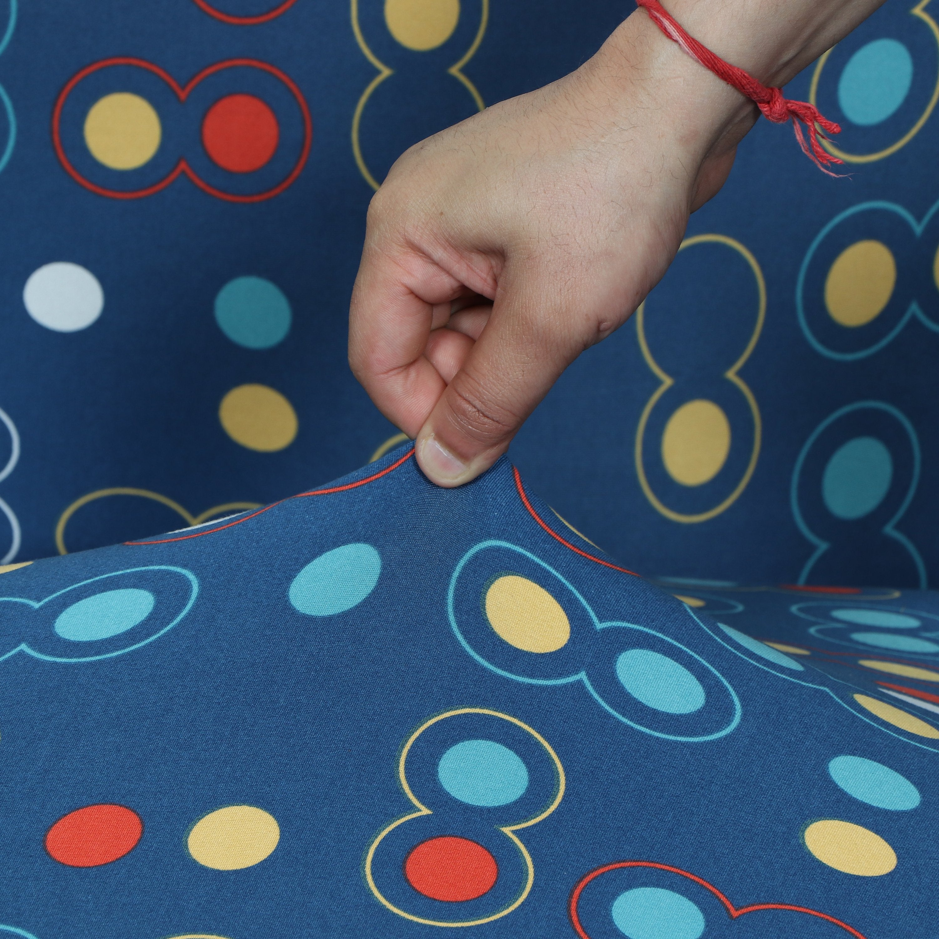 Printed Sofa Cover - Multi Polka