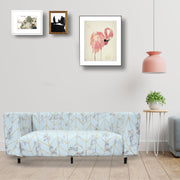 Printed Sofa Slipcover - Grain White Gold