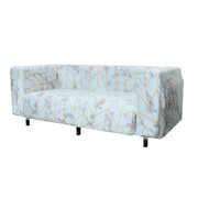 Printed Sofa Slipcover - Grain White Gold