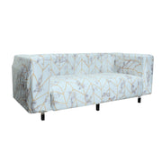 Printed Sofa Slipcover - Grain White Gold
