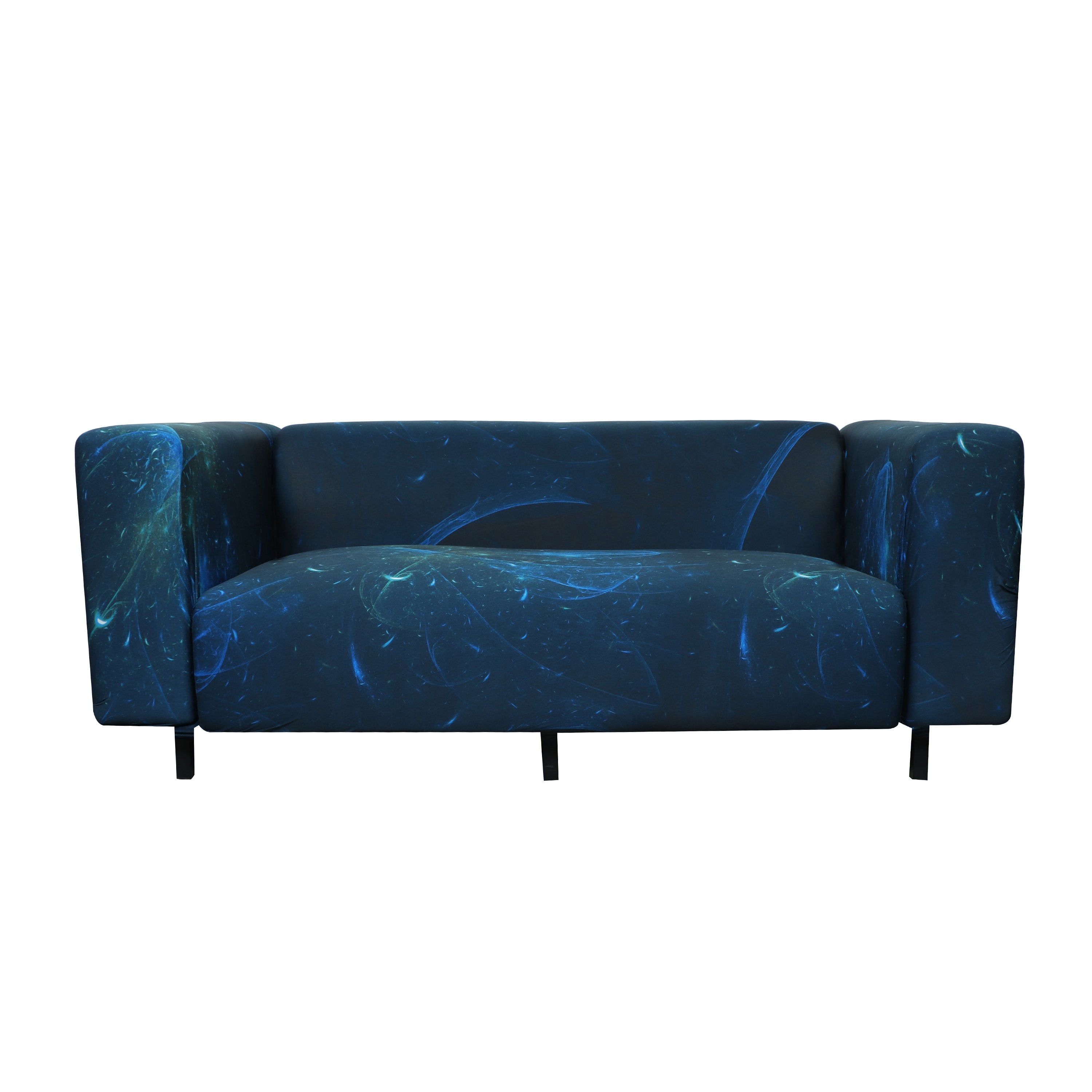 Printed Sofa Cover - Galaxy Blue