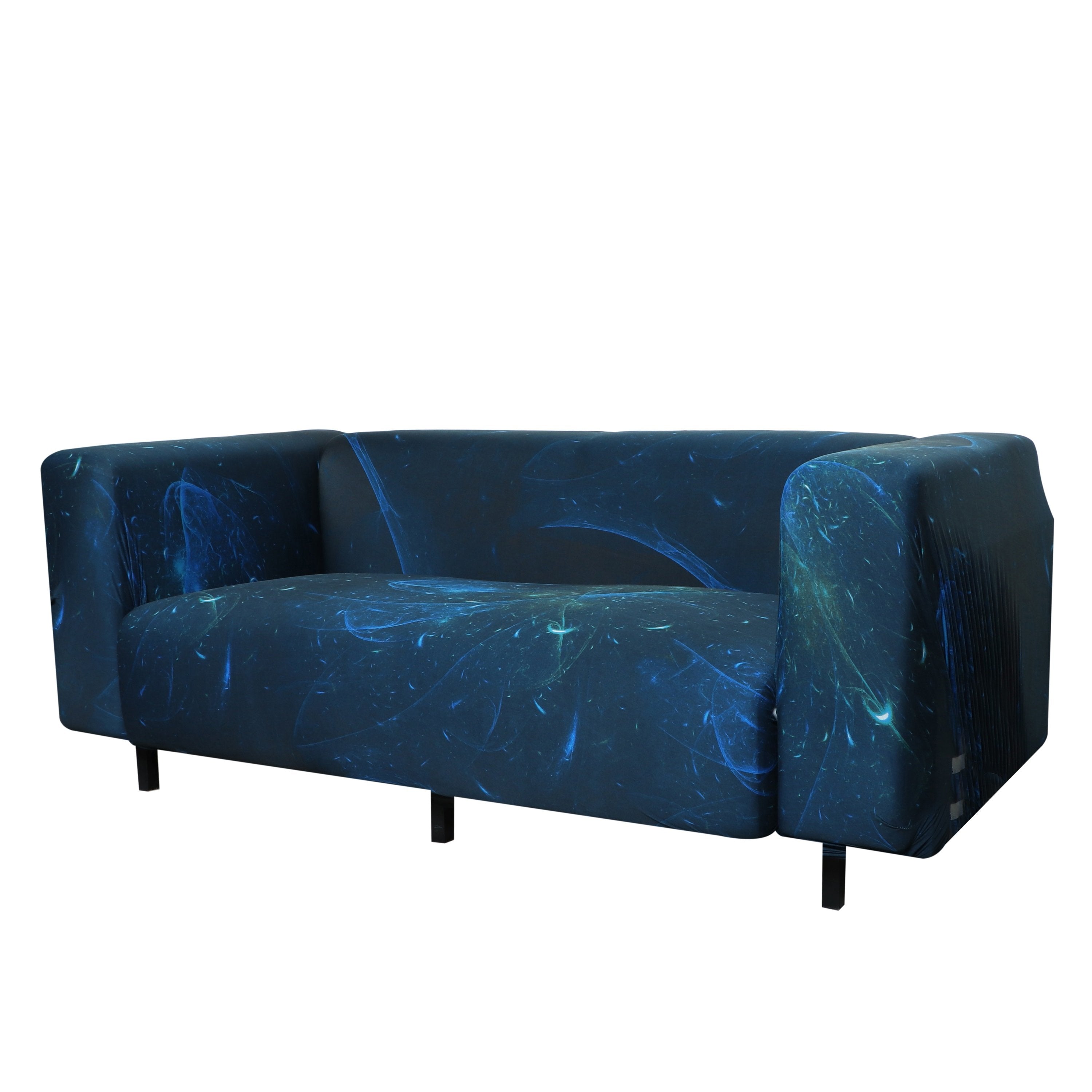 Printed Sofa Cover - Galaxy Blue