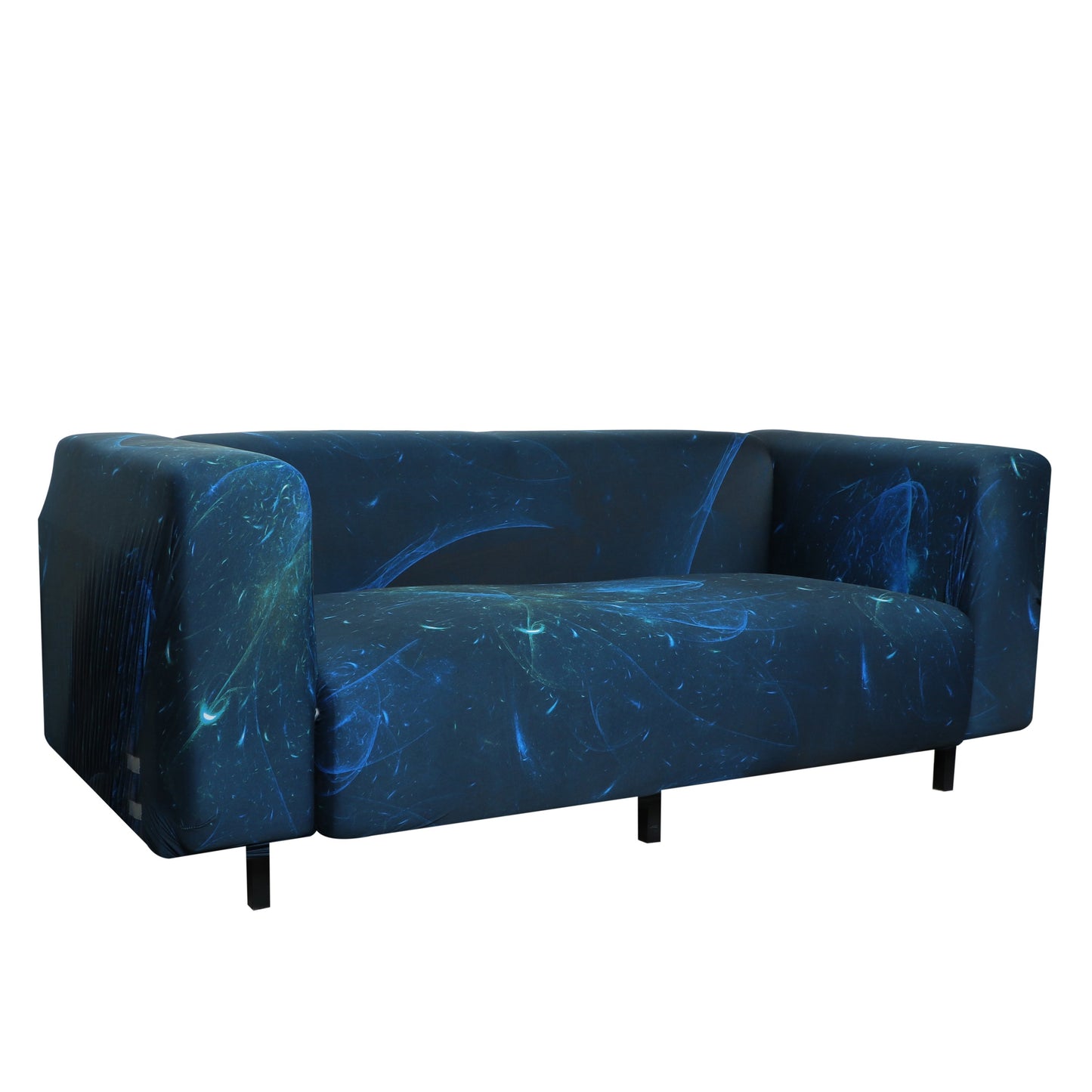 Printed Sofa Cover - Galaxy Blue
