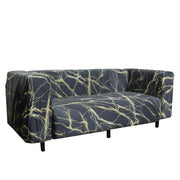 Printed Sofa Slipcover - Marble Grey Gold