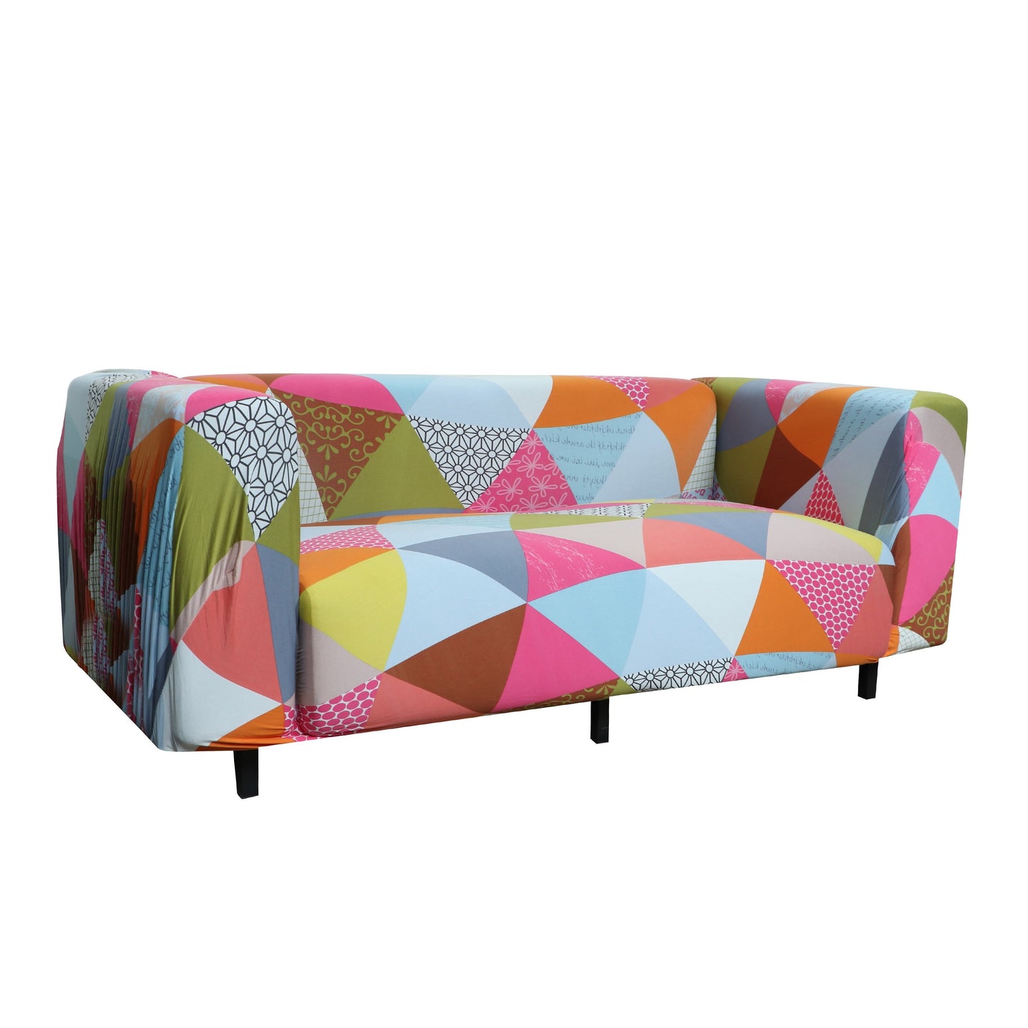Printed Sofa Cover - Geometry Neon
