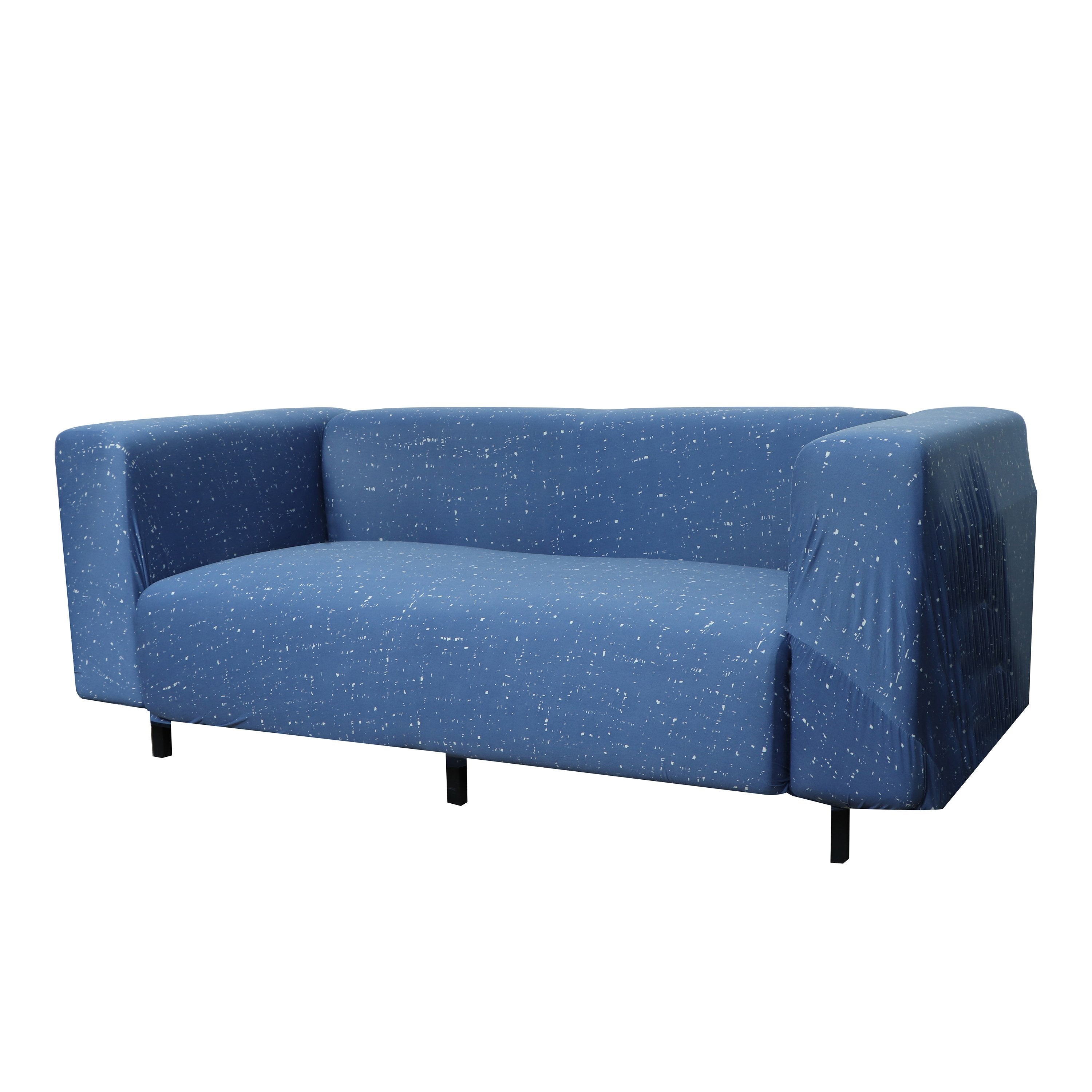 Printed Sofa Cover - Khadi Blue